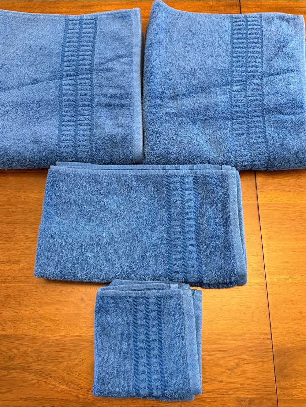 Soft Blue Bath Towel Set - Plush Absorbent Towels